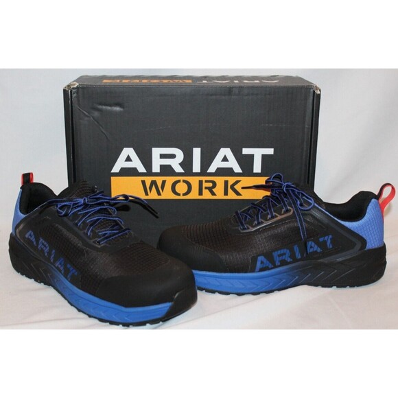 ARIAT Womens Work Shoes Sz 11.5 Outpace Day 1 Comp Toe Blue Black - Picture 1 of 8